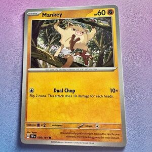 mankey - 098/191 (common) — pokemon: surging sparks